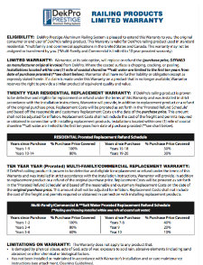 DekPro Warranty